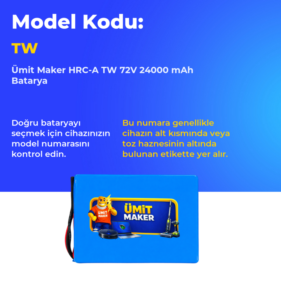 HRC-A TW 72V 24000 mAh Batarya