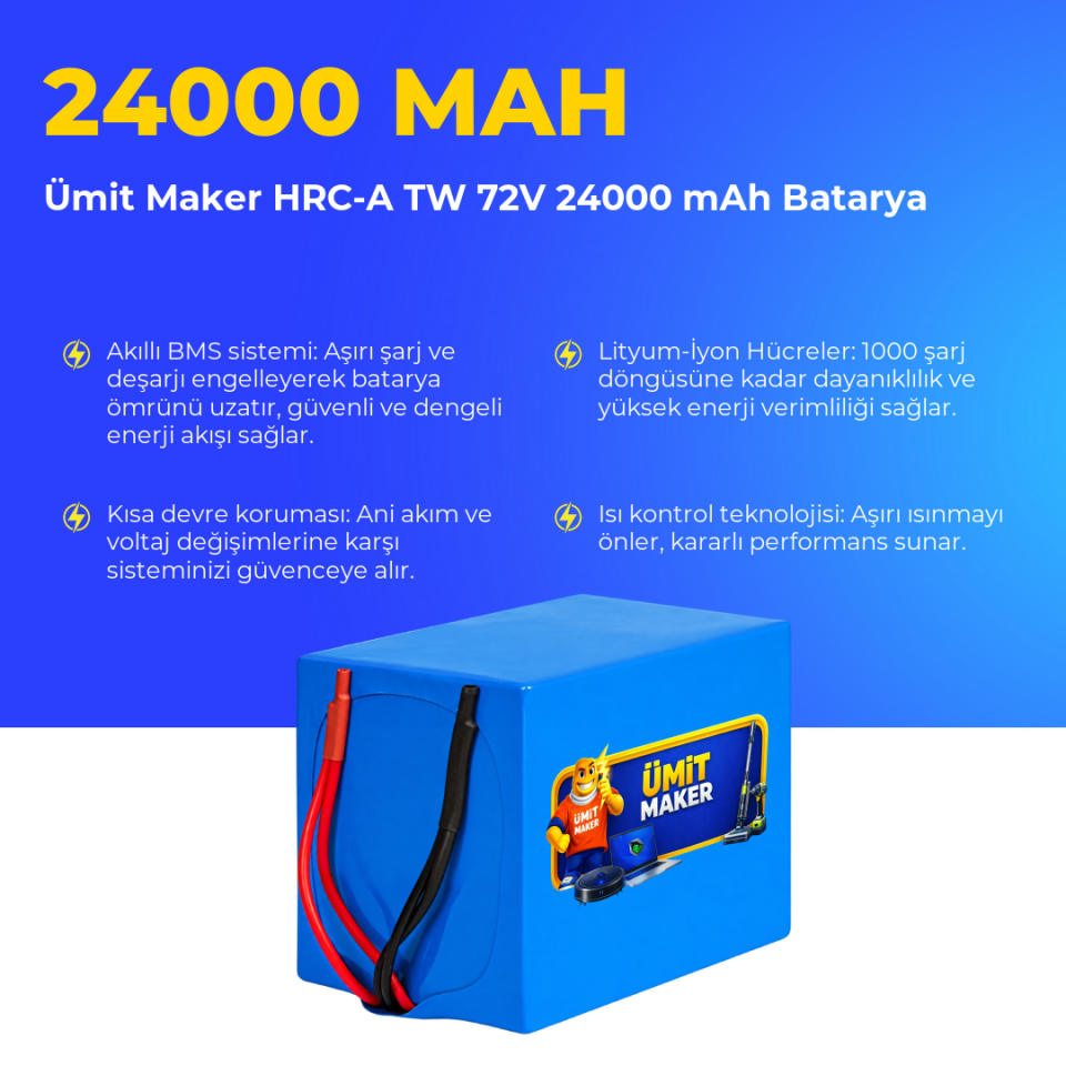 HRC-A TW 72V 24000 mAh Batarya