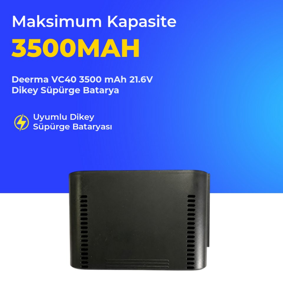 Deerma VC40 3500 mAh 21.6V Dikey Süpürge Batarya