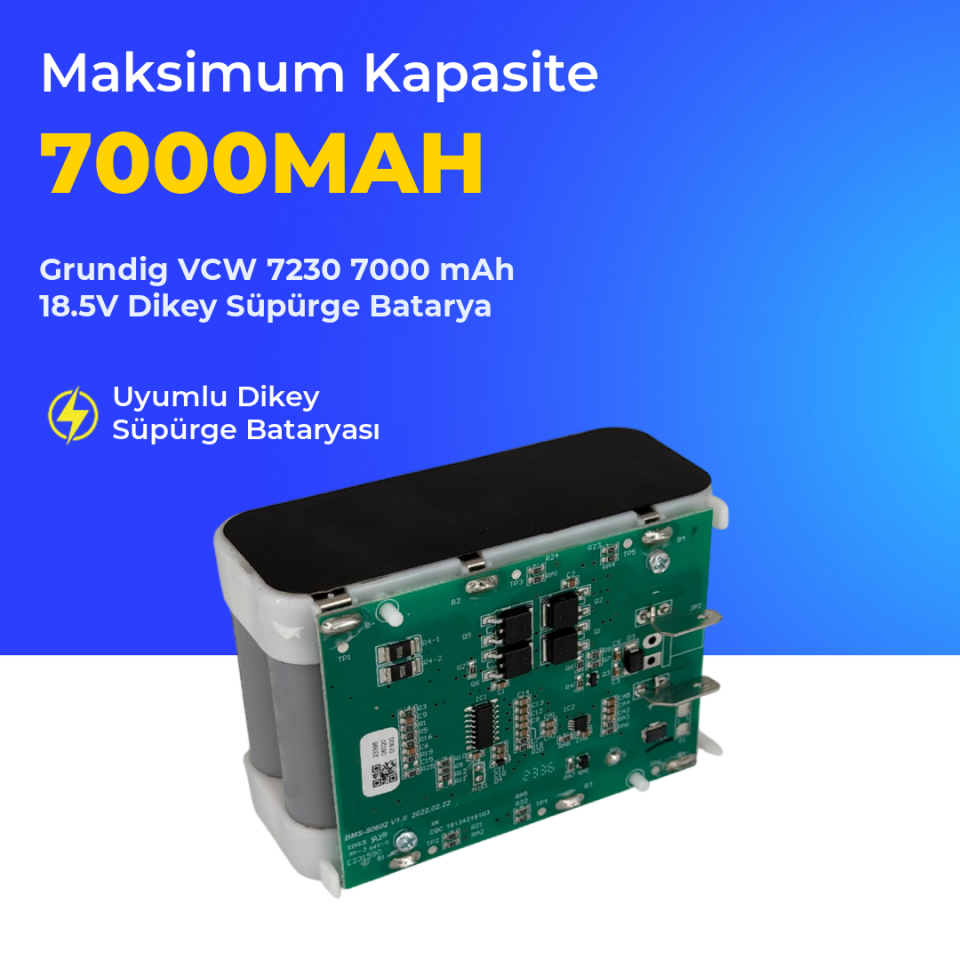 Grundig VCW 7230 7000 mAh 18.5V Dikey Süpürge Batarya