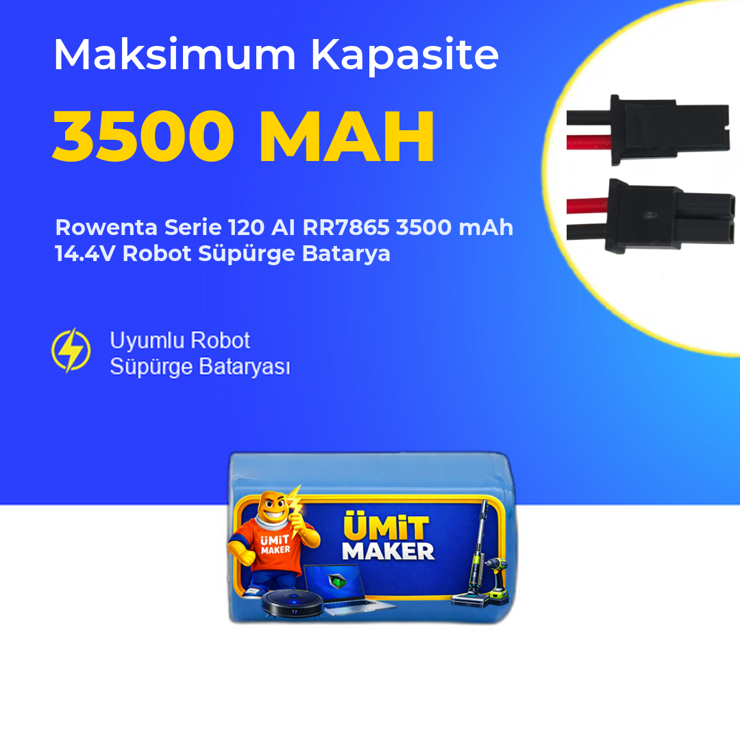 Rowenta Serie 120 AI RR7865 3500 mAh 14.4V Robot Süpürge Batarya