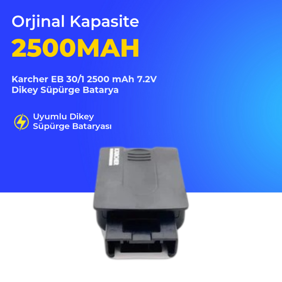 Karcher EB 30/1 2500 mAh 7.2V Dikey Süpürge Batarya