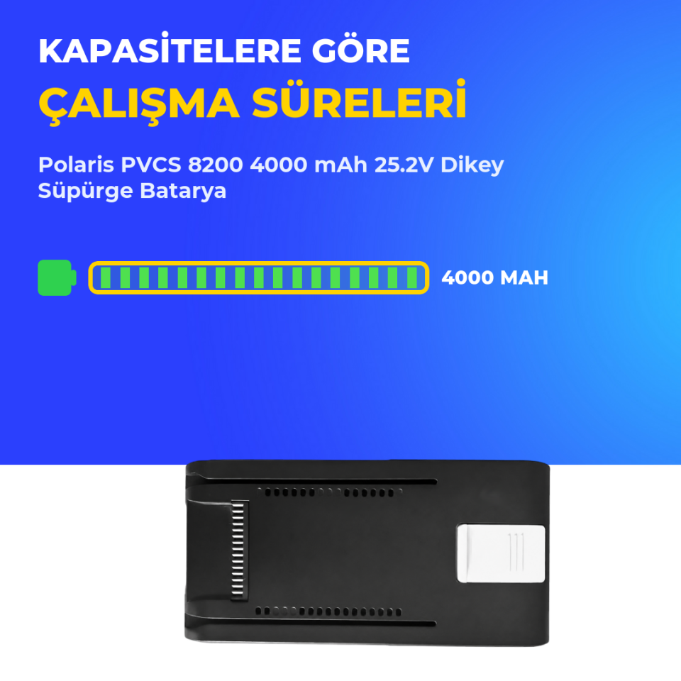 Polaris PVCS 8200 4000 mAh 25.2V Dikey Süpürge Batarya