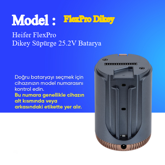 Heifer FlexPro Dikey Süpürge 2500 mAh Batarya