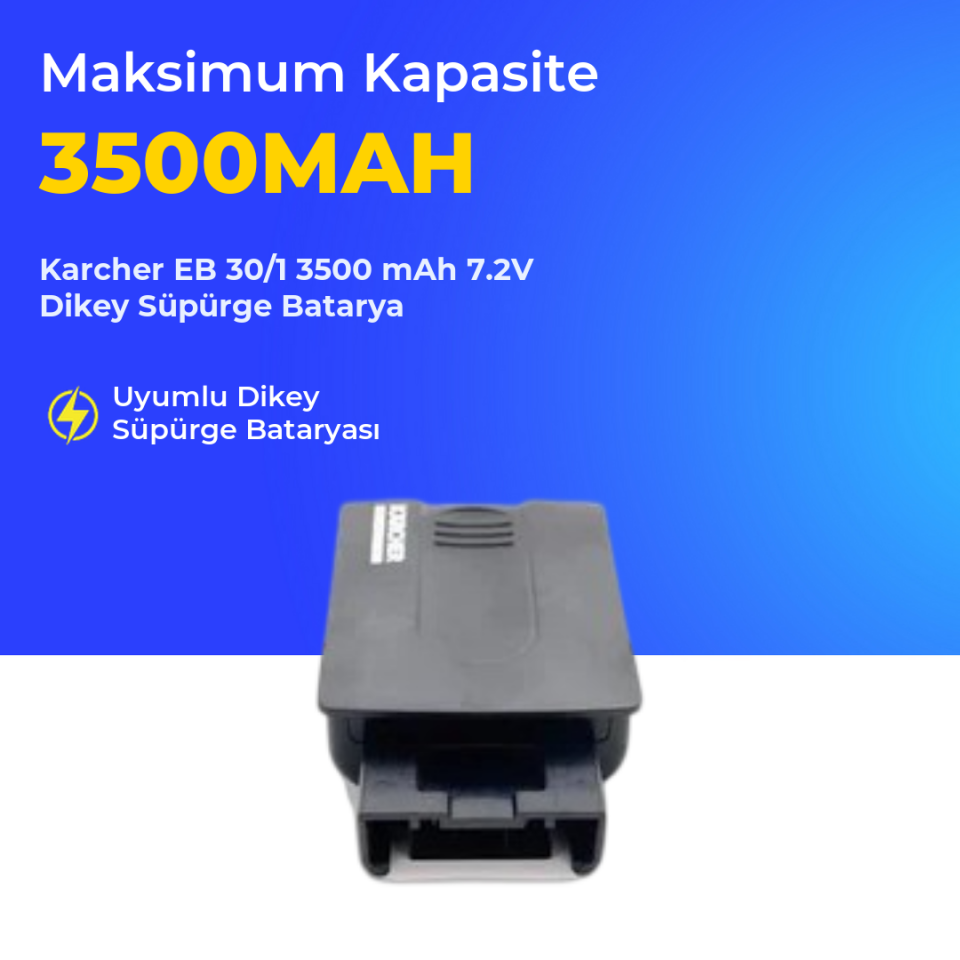 Karcher EB 30/1 3500 mAh 7.2V Dikey Süpürge Batarya