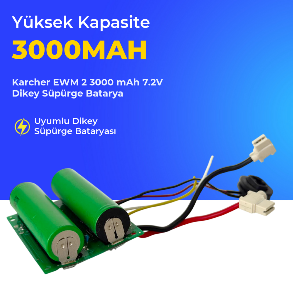 Karcher EWM 2 3000 mAh 7.2V Dikey Süpürge Batarya