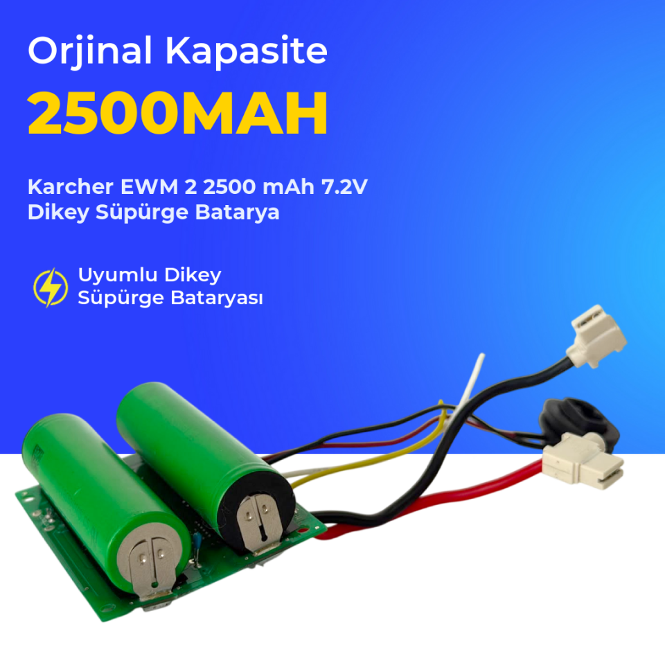 Karcher EWM 2 2500 mAh 7.2V Dikey Süpürge Batarya