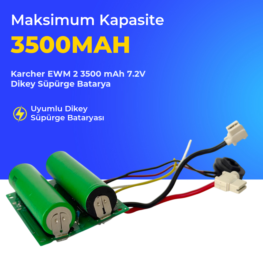 Karcher EWM 2 3500 mAh 7.2V Dikey Süpürge Batarya