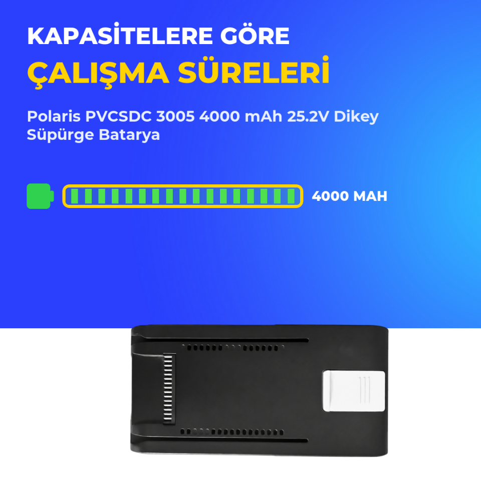Polaris PVCSDC 3005 4000 mAh 25.2V Dikey Süpürge Batarya