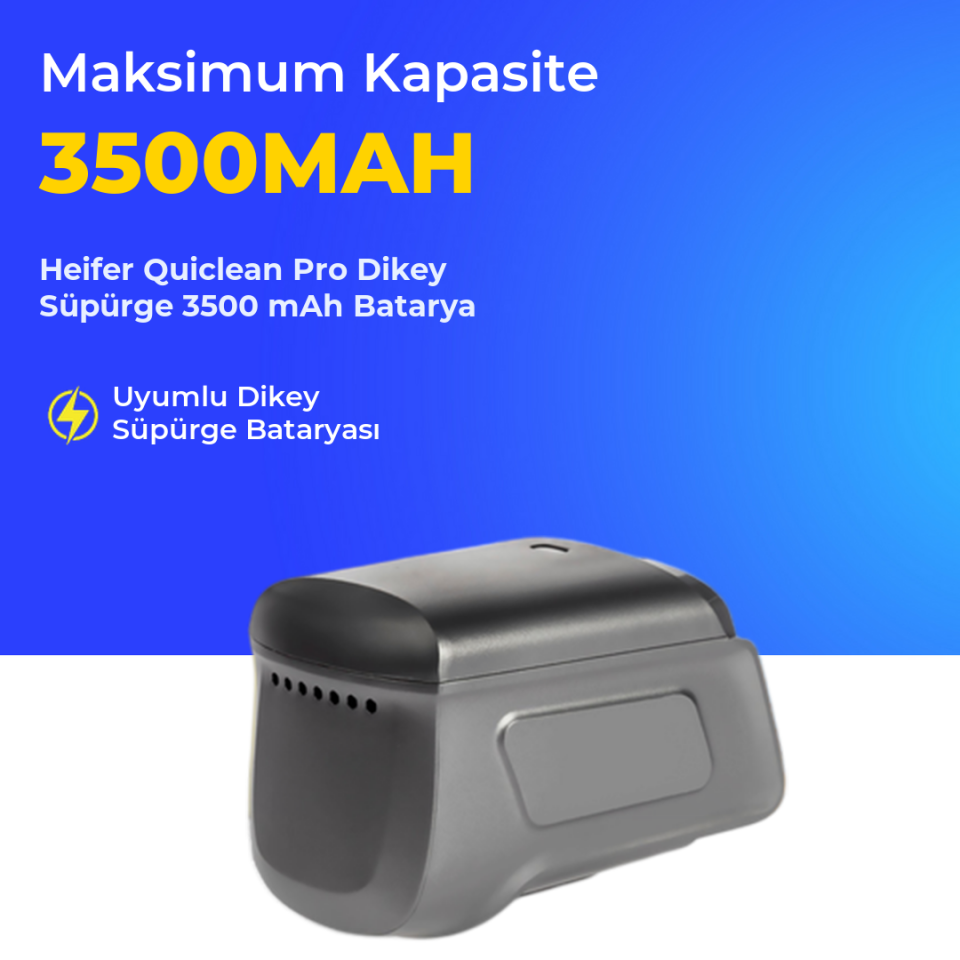 Heifer Quiclean Pro Dikey Süpürge 3500 mAh Batarya