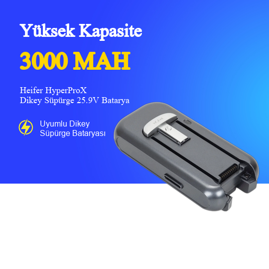 Heifer HyperProX Dikey Süpürge 3000 mAh Batarya