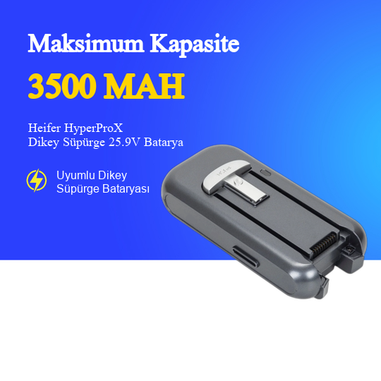 Heifer HyperProX Dikey Süpürge 3500 mAh Batarya