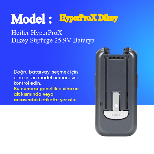 Heifer HyperProX Dikey Süpürge 3500 mAh Batarya