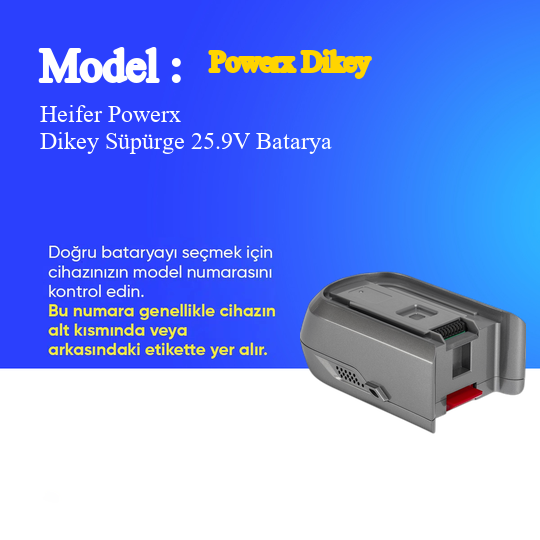 Heifer Powerx Dikey Süpürge 3000 mAh Batarya