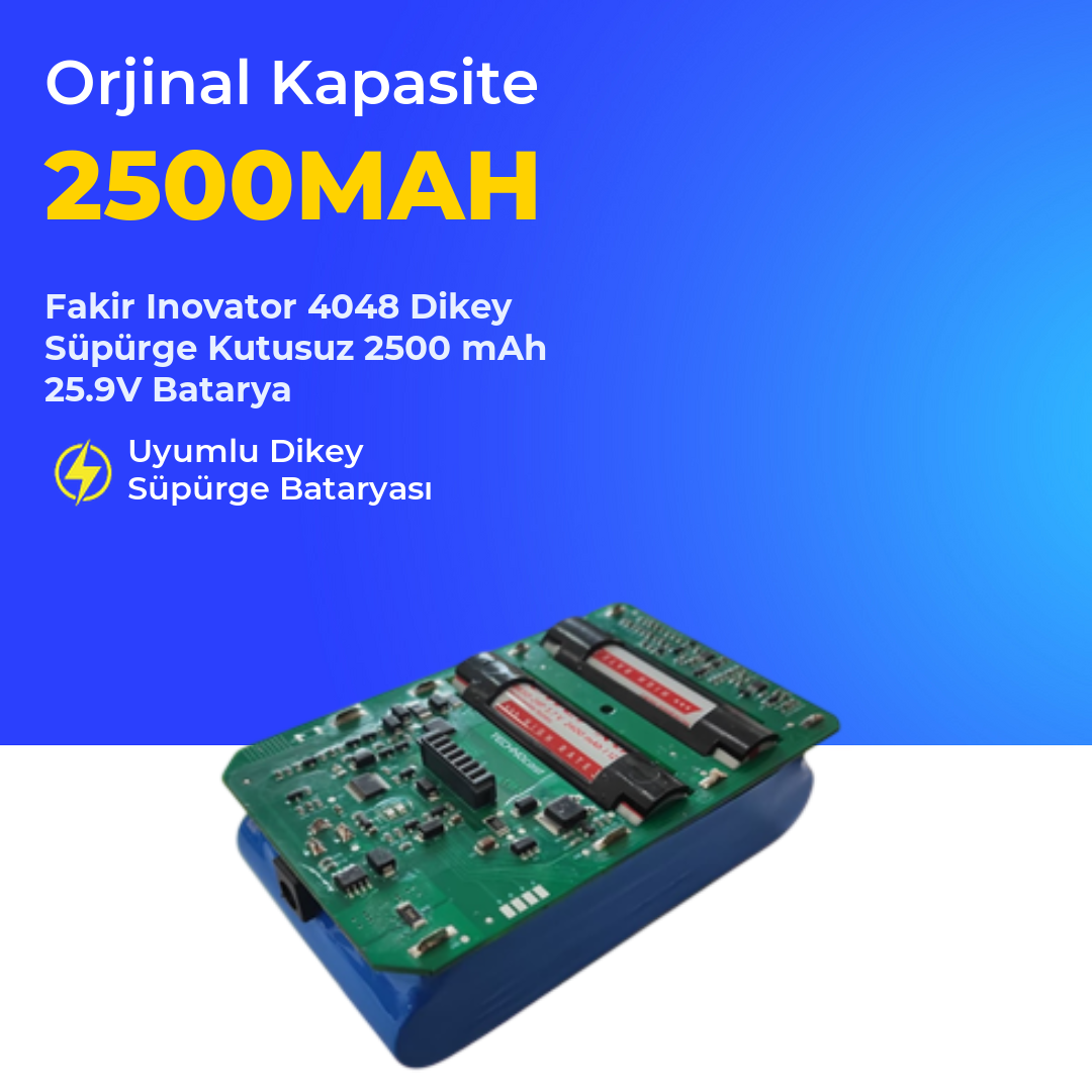 Fakir Inovator 4048 Dikey Süpürge Kutusuz 2500 mAh Batarya