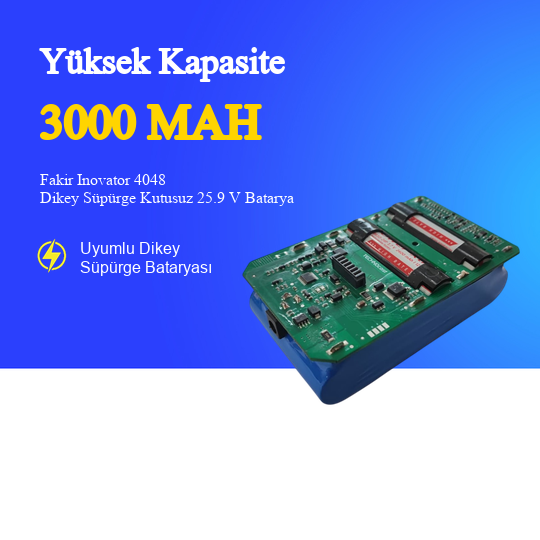 Fakir Inovator 4048 Dikey Süpürge Kutusuz 3000 mAh Batarya