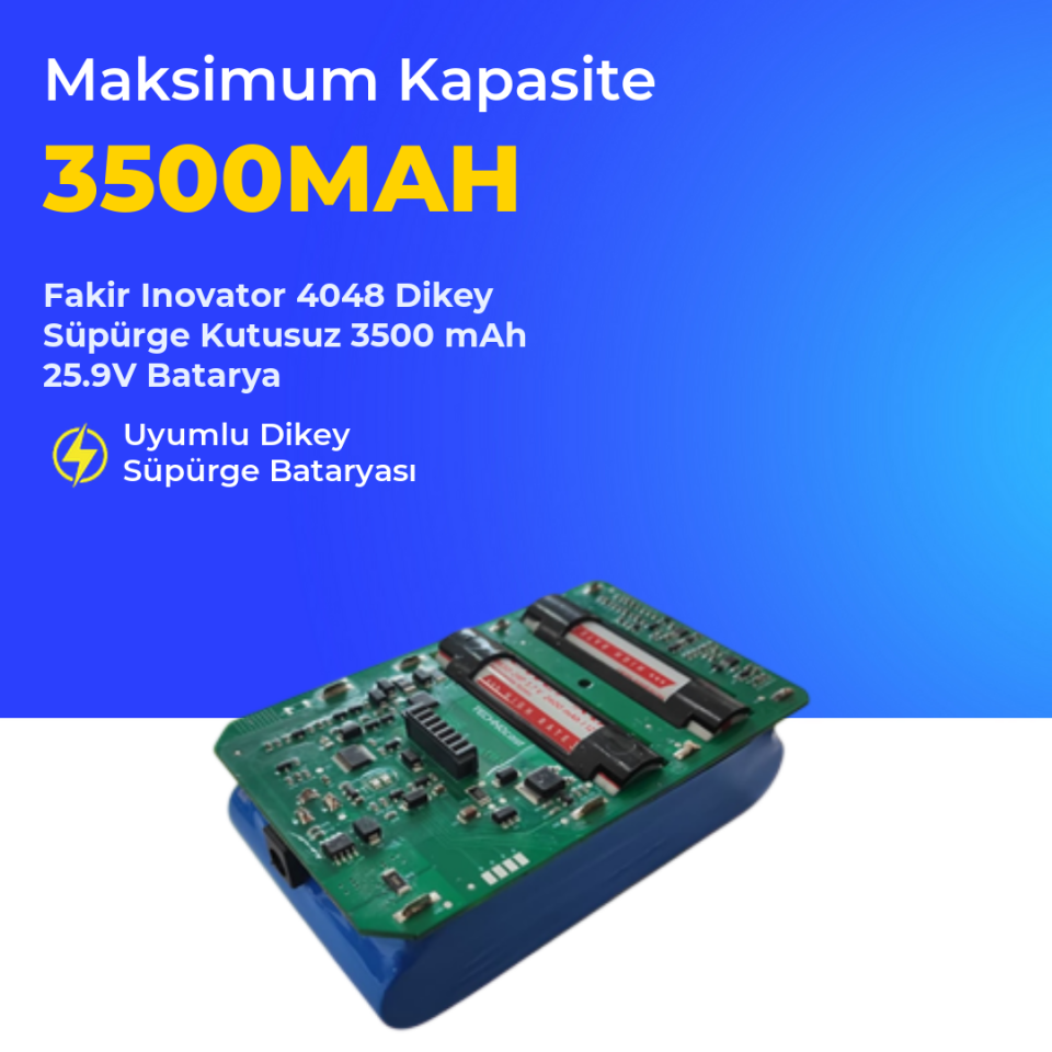 Fakir Inovator 4048 Dikey Süpürge Kutusuz 3500 mAh Batarya