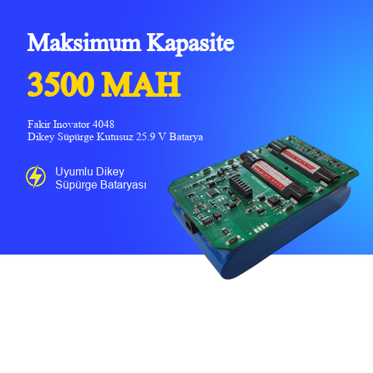 Fakir Inovator 4048 Dikey Süpürge Kutusuz 3500 mAh Batarya