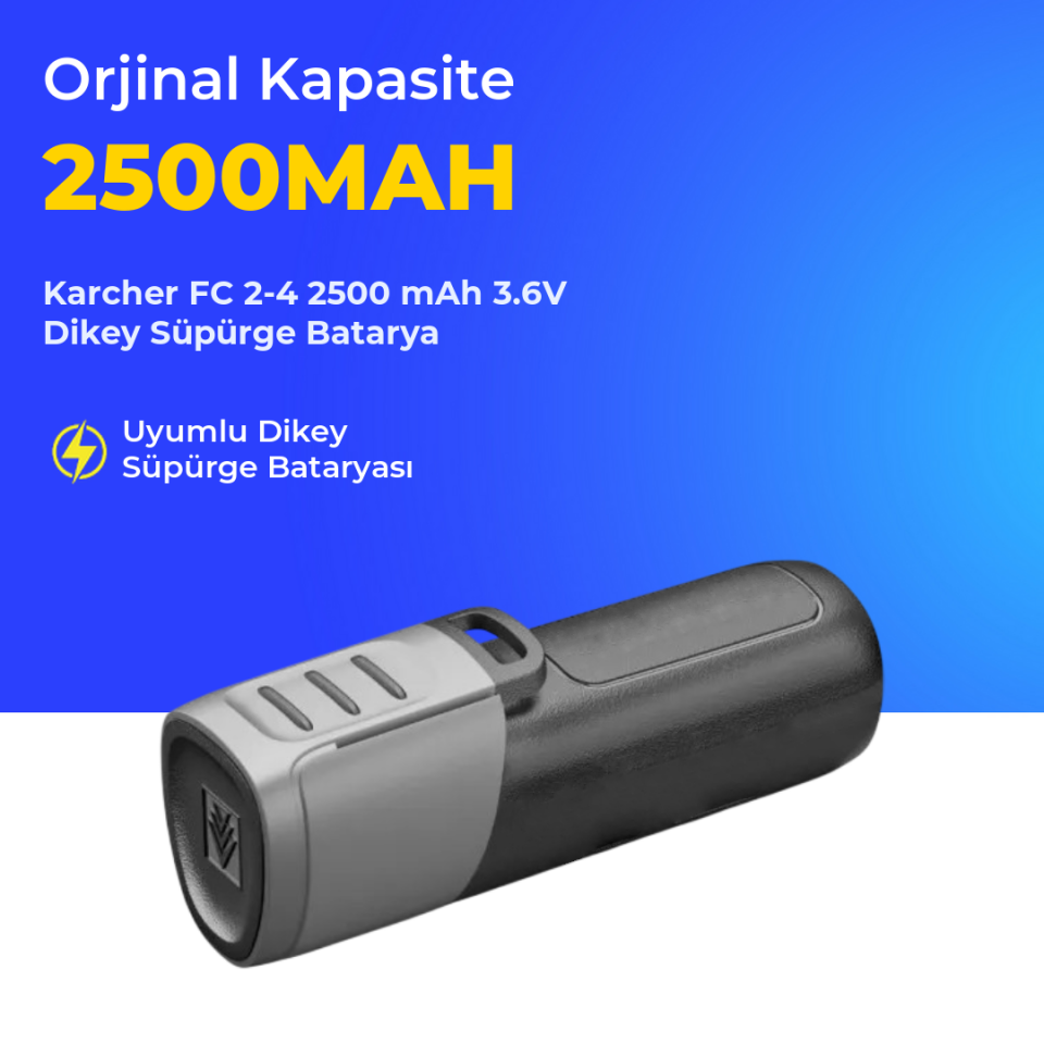 Karcher FC 2-4 2500 mAh 3.6V Dikey Süpürge Batarya