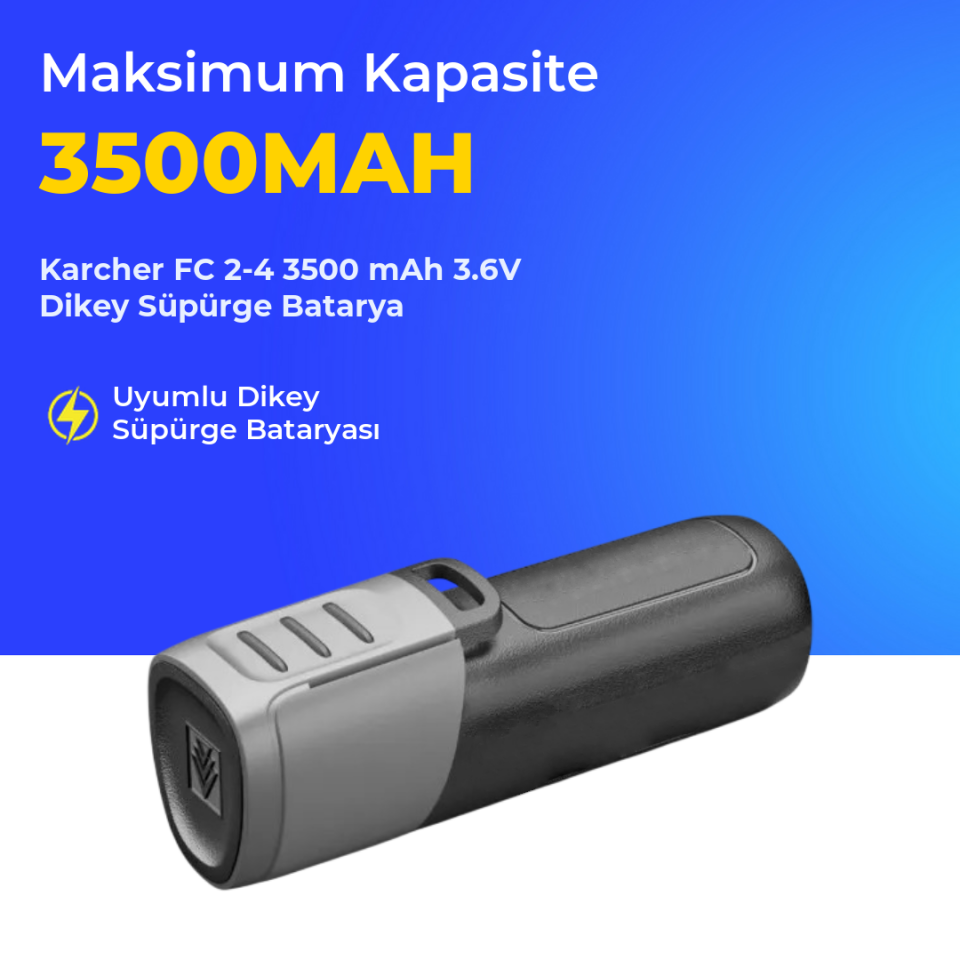 Karcher FC 2-4 3500 mAh 3.6V Dikey Süpürge Batarya