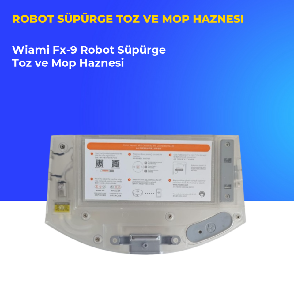 Wiami Fx-9 Robot Süpürge Toz ve Mop Haznesi