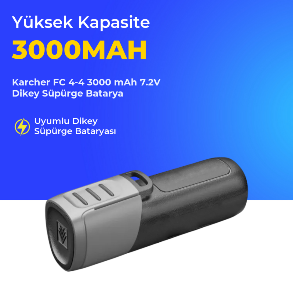 Karcher FC 4-4 3000 mAh 7.2V Dikey Süpürge Batarya
