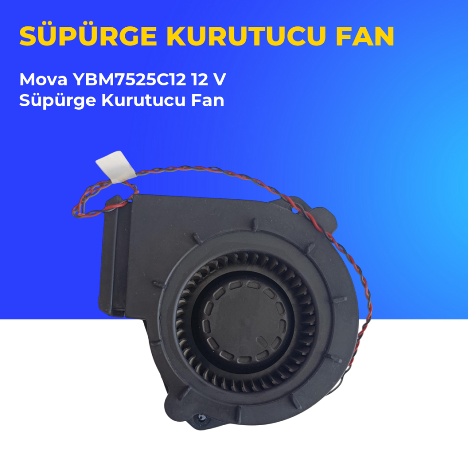 Mova YBM7525C12 12 V Süpürge Kurutucu Fan
