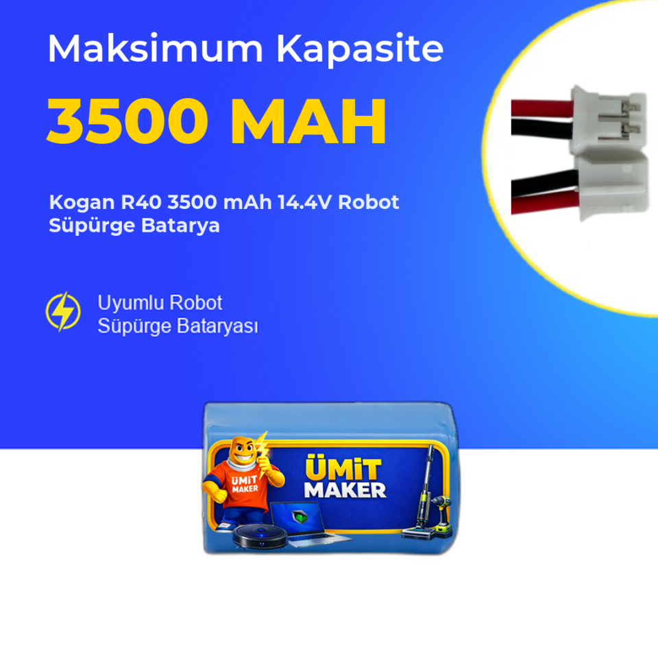 Kogan R40 3500 mAh 14.4V Robot Süpürge Batarya
