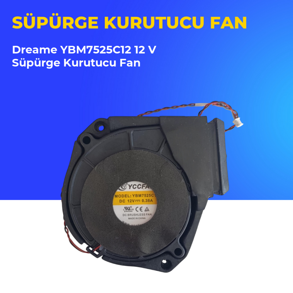 Dreame YBM7525C12 12 V Süpürge Kurutucu Fan