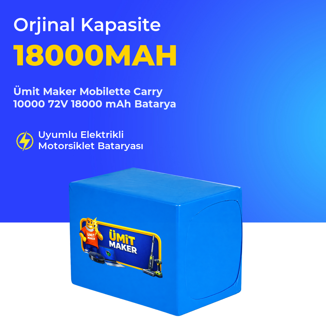 Mobilette Carry 10000 72V 18000 mAh Batarya