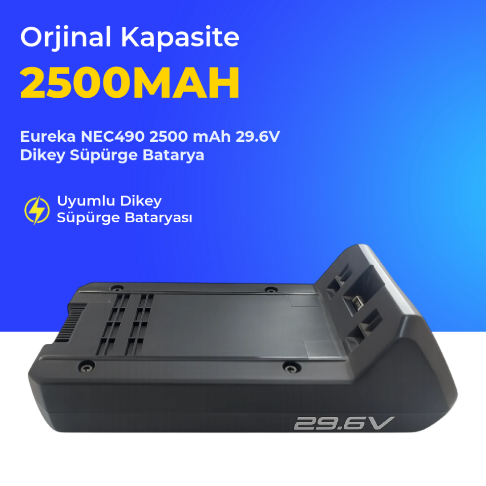 Eureka NEC490 2500 mAh 29.6V Dikey Süpürge Batarya