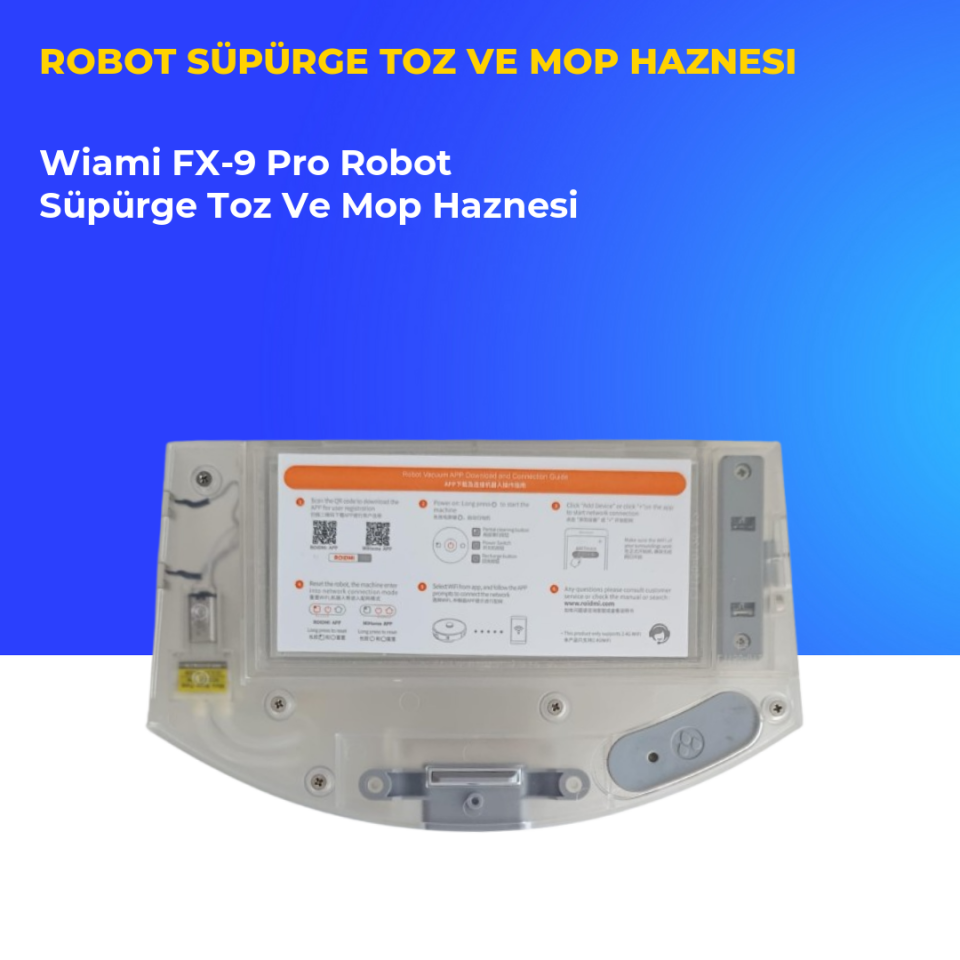 Wiami FX-9 Pro Robot Süpürge Toz Ve Mop Haznesi