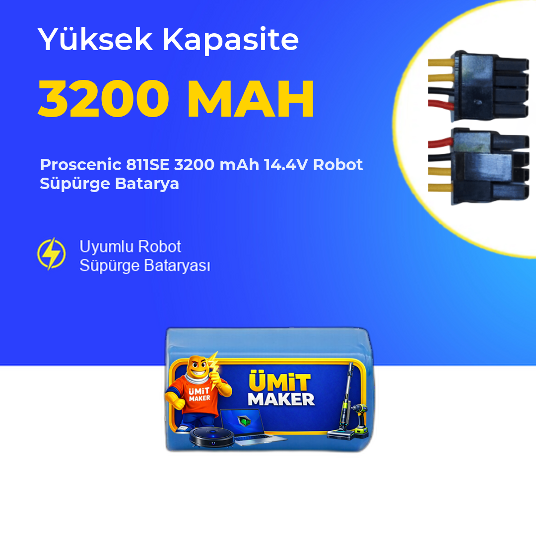 Proscenic 811SE 3200 mAh 14.4V Robot Süpürge Batarya