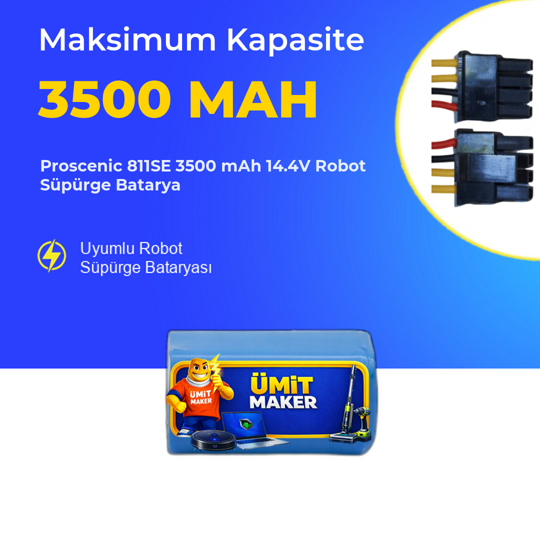 Proscenic 811SE 3500 mAh 14.4V Robot Süpürge Batarya