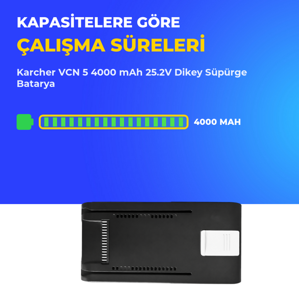 Karcher VCN 5 4000 mAh 25.2V Dikey Süpürge Batarya