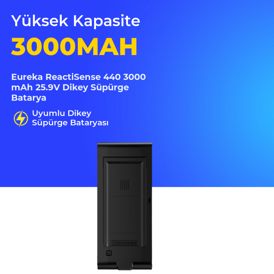 Eureka ReactiSense 440 3000 mAh 25.9V Dikey Süpürge Batarya