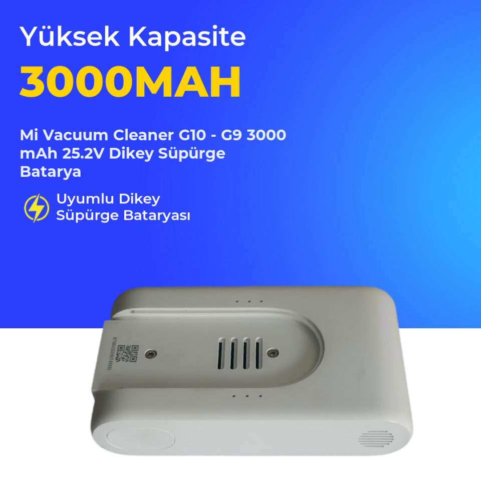 Mi Vacuum Cleaner G10 - G9 3000 mAh 25.2V Dikey Süpürge Batarya