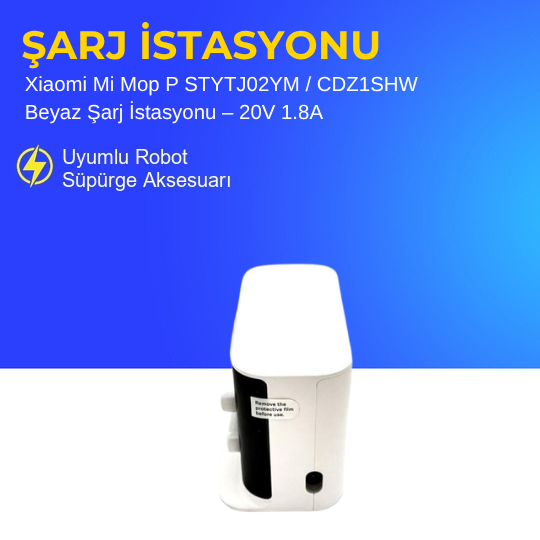 Xiaomi Mi Mop P STYTJ02YM / CDZ1SHW Beyaz Orjinal Şarj istasyonu Dock Kablo Dahil