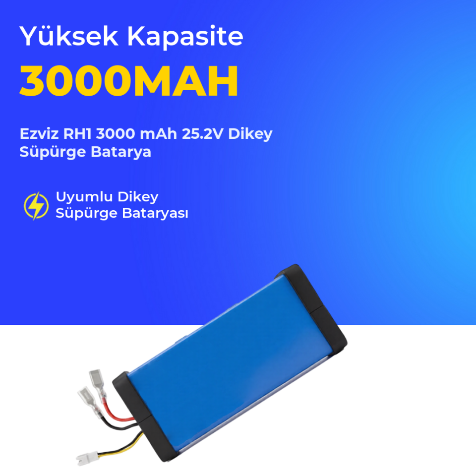 Ezviz RH1 3000 mAh 25.2V Dikey Süpürge Batarya