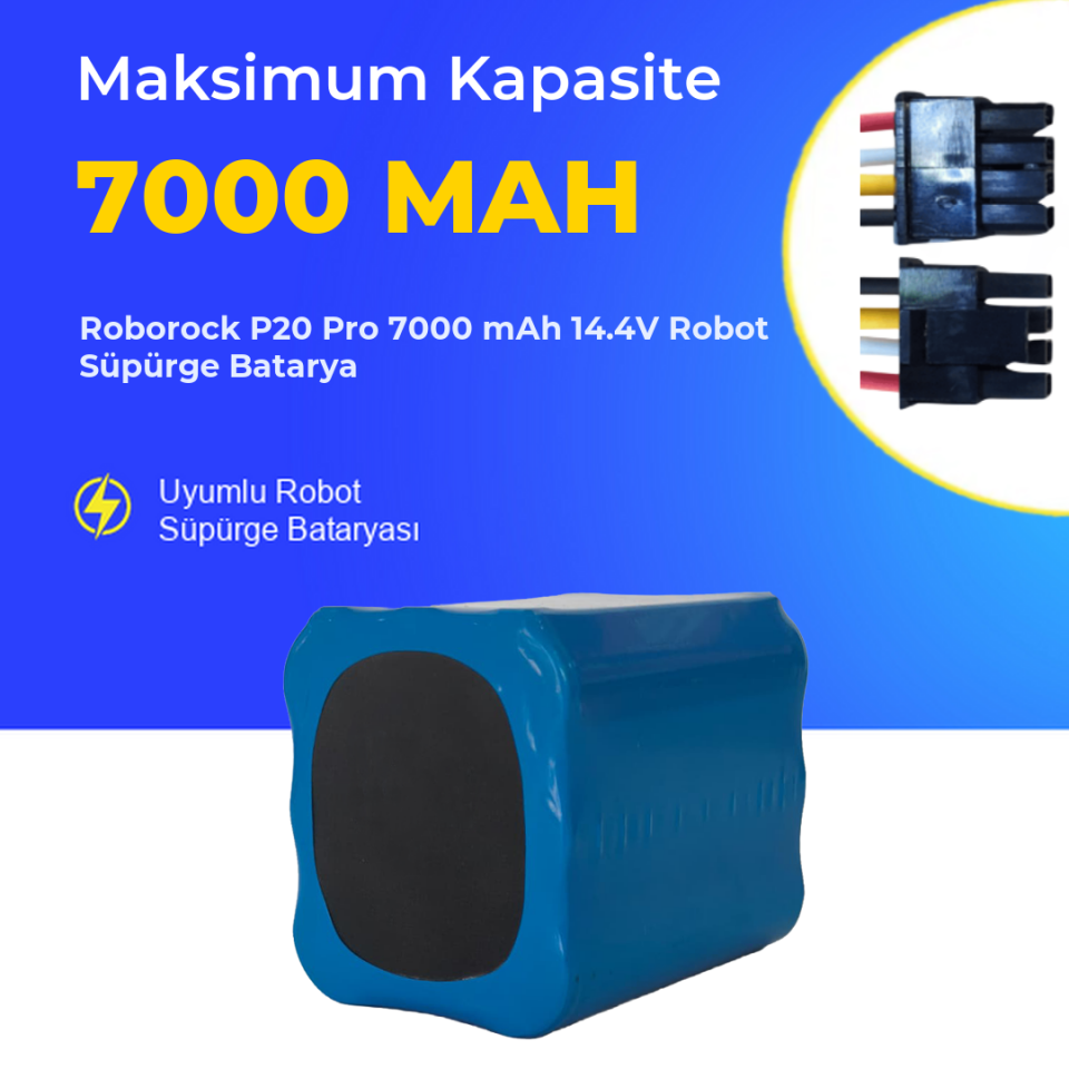 Roborock P20 Pro 7000 mAh 14.4V Robot Süpürge Batarya