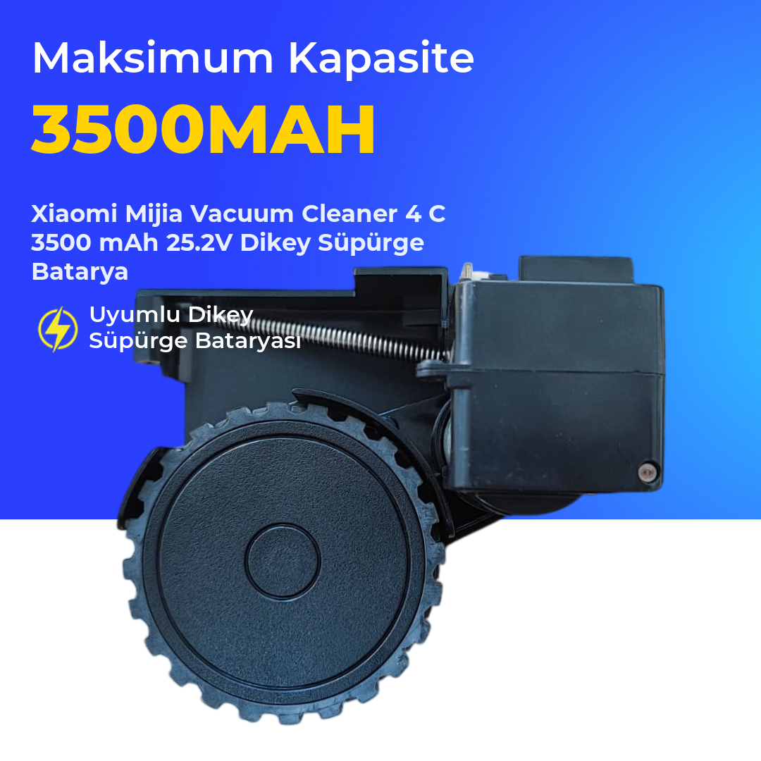 Xiaomi Mijia Vacuum Cleaner 4 C 3500 mAh 25.2V Dikey Süpürge Batarya