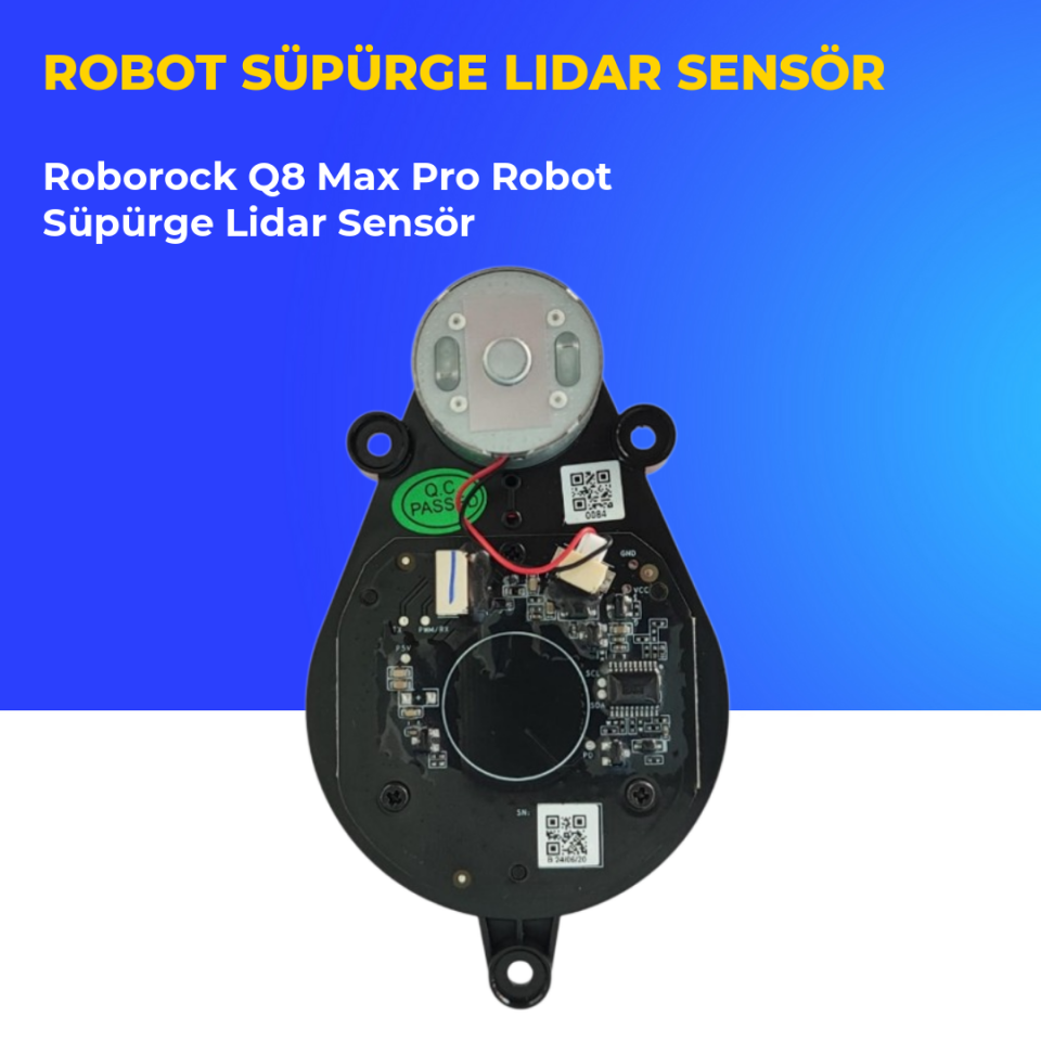Roborock Q8 Max Pro Robot Süpürge Lidar Sensör
