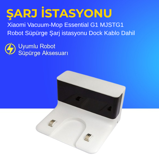 Xiaomi Vacuum-Mop Essential G1 MJSTG1 Robot Süpürge Şarj istasyonu Dock Kablo Dahil