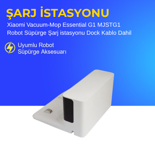 Xiaomi Vacuum-Mop Essential G1 MJSTG1 Robot Süpürge Şarj istasyonu Dock Kablo Dahil