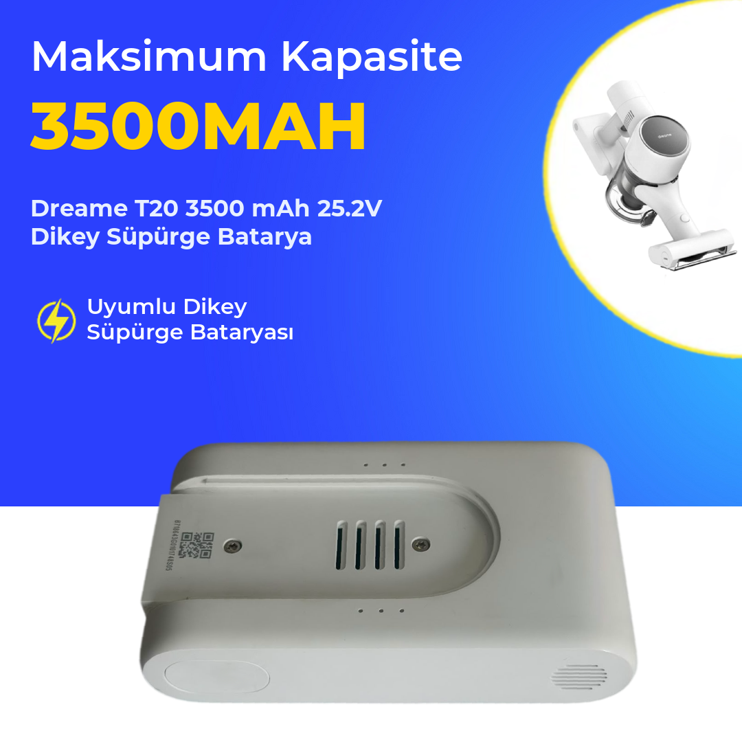 Dreame T20 3500 mAh 25.2V Dikey Süpürge Batarya