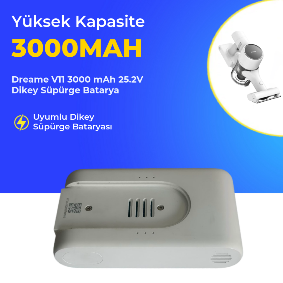 Dreame V11 3000 mAh 25.2V Dikey Süpürge Batarya