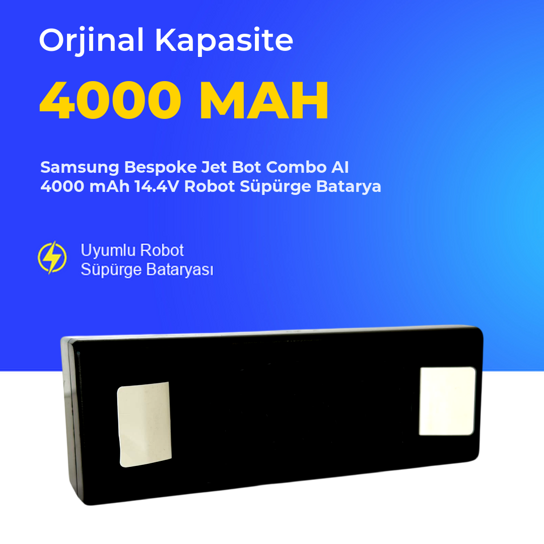 Samsung Bespoke Jet Bot Combo AI 4000 mAh 14.4V Robot Süpürge Batarya