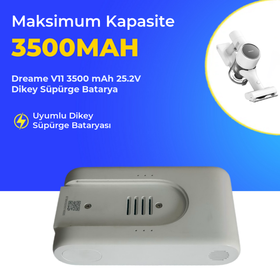 Dreame V11 3500 mAh 25.2V Dikey Süpürge Batarya