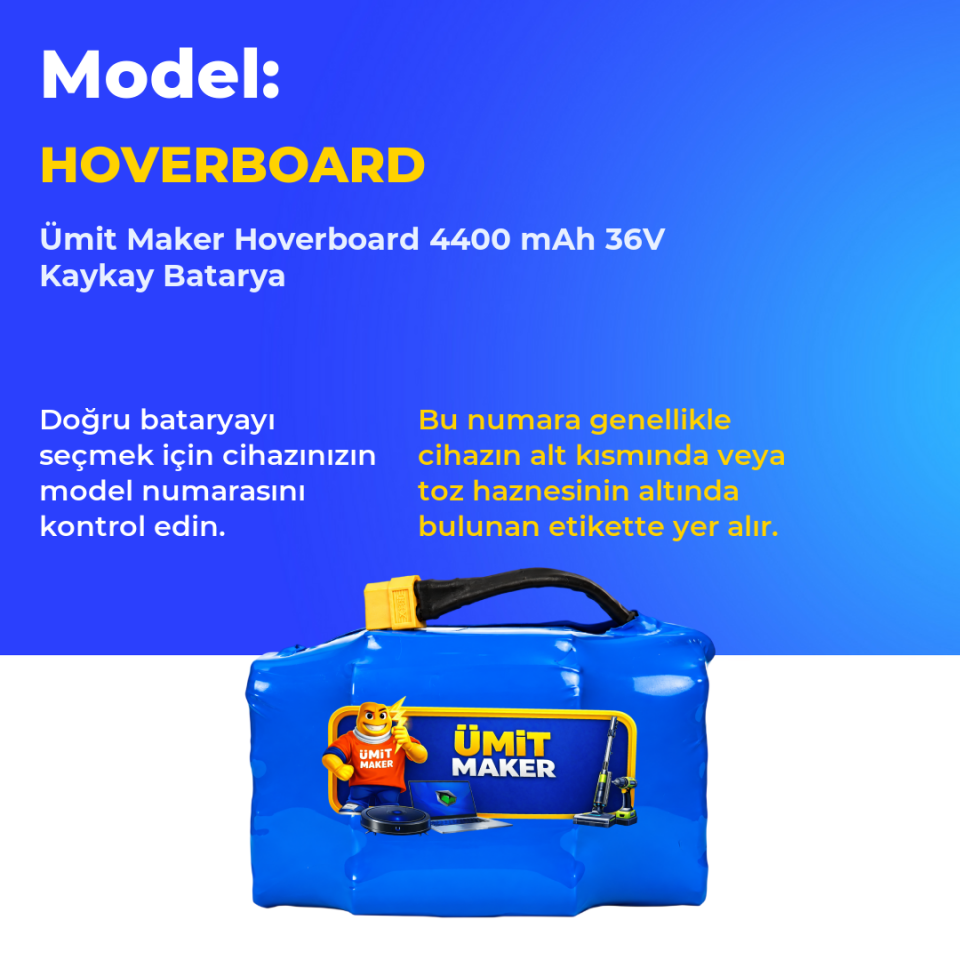 Hoverboard 4400 mAh 36V Kaykay Batarya
