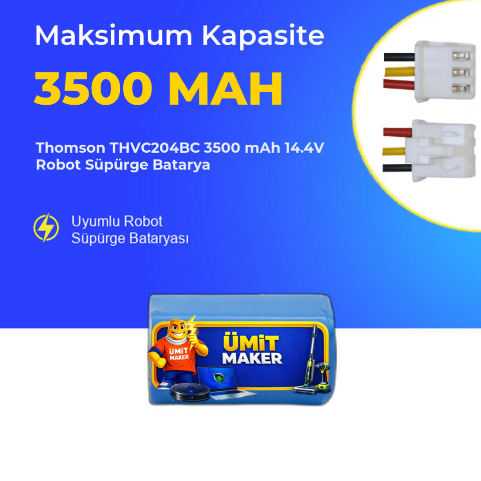 Thomson THVC204BC 3500 mAh 14.4V Robot Süpürge Batarya